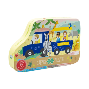 Puzzle tradycyjne 20 elementów z motywem dżungli i safari dla dzieci. Floss&Rock Dżungla puzzle 20 elementów