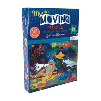 Puzzle tradycyjne 50 elementów z motywem podwodnego świata dla dzieci. Floss&Rock Podwodny Świat magiczne puzzle 50 elementów