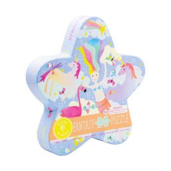 Puzzle tradycyjne 20 elementów z motywem jednorożców i fantastycznych zwierząt dla dzieci. Floss&Rock Kraina Fantazji puzzle 20 elementów
