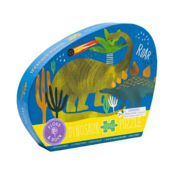 Puzzle tradycyjne 20 elementów z motywem dinozaurów dla dzieci powyżej 3 lat. Floss&Rock Dinozaury Puzzle 20 Elementów