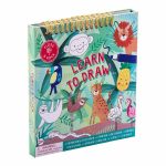 Zestaw do nauki rysowania dla dzieci z motywem dżungli spiralny notes z kolorowymi ilustracjami zwierząt. Floss&Rock Dżungla Zestaw do Nauki Rysowania dla Dzieci