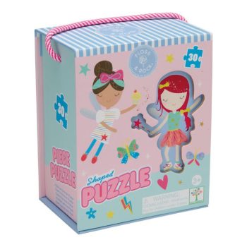 Pudełko z puzzlami 30 elementów z kolorowymi wróżkami dla dzieci. Floss&Rock Puzzle 30el. Tęczowe Wróżki