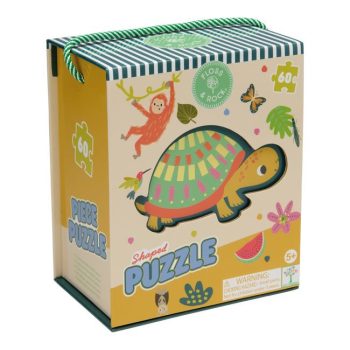 Puzzle tradycyjne 60 elementów z motywem dżungli dla dzieci powyżej 3 lat. Floss&Rock Puzzle 60el. Dżungla