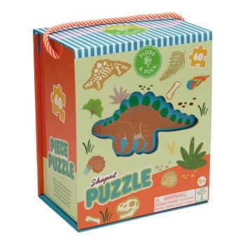 Puzzle tradycyjne 60 elementów z motywem dinozaura dla dzieci. Floss&Rock Puzzle 60el. Dinozaury