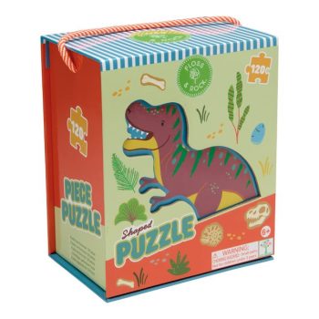 Puzzle tradycyjne 120 elementów z motywem dinozaura dla dzieci. Floss&Rock Puzzle 120el. Dinozaury