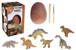 Zestaw do wykopalisk z figurką dinozaura i narzędziami dla dzieci. Navir Bones&More Duża figurka dinozaura wykopalisko z jajka 10cm