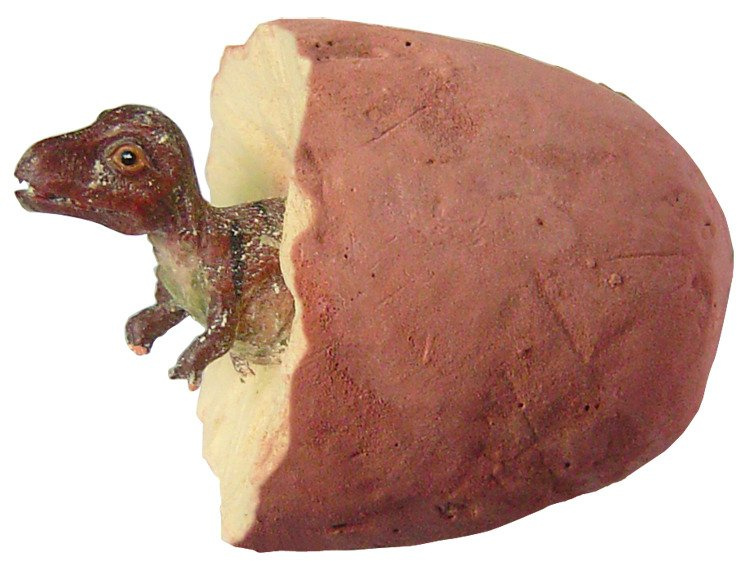 Figurka dinozaura w skorupie jajka brązowa zabawka edukacyjna dla dzieci. Navir Bones&More Duża figurka dinozaura wykopalisko z jajka 10cm