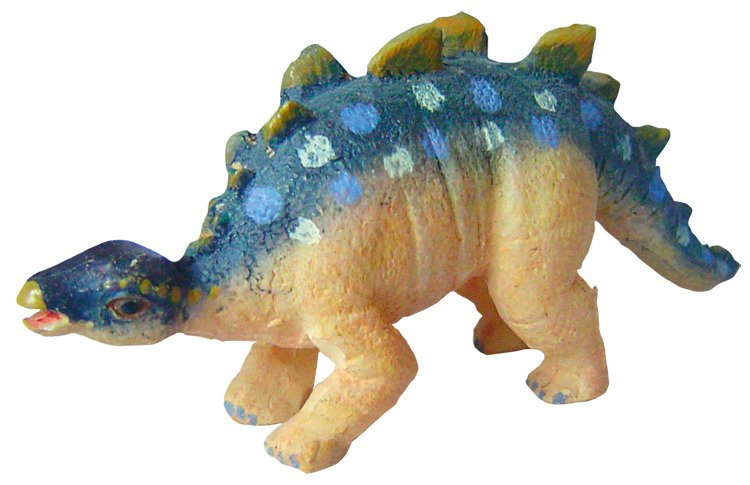 Figurka dinozaura stegozaura w kolorze niebiesko-beżowym z wypukłymi łuskami dla dziecka. Navir Bones&More Duża figurka dinozaura wykopalisko z jajka 10cm