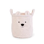 Pluszowy pojemnik na zabawki w kształcie misia kolor off white dla dziecka. Childhome Pluszowy pojemnik na zabawki 30 x 30 x 30 cm Teddy bear Off white