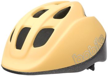 Żółty dziecięcy kask rowerowy rozmiar S z otworami wentylacyjnymi dla dziecka. Bobike KASK Go size S LEMON