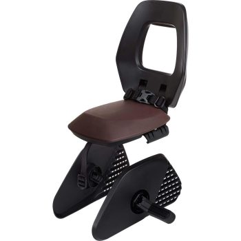 Fotelik rowerowy dla dziecka czarny z ciemnobrązowym siedziskiem. Bobike Fotelik row. Junior ONE black/dark brown