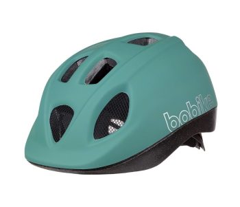 Zielony dziecięcy kask rowerowy rozmiar S z otworami wentylacyjnymi dla dziecka. Bobike KASK Go size S PEPPERMINT
