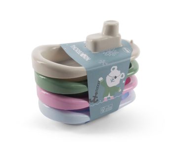 Zestaw czterech plastikowych łódek do kąpieli w pastelowych kolorach dla dziecka. Omy THORBJORN Zestaw łódek 4-pack