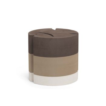 Piankowy klocek w kształcie ryby w kolorze piaskowo szarym dla dziecka. bObles Ryba M 20 Sand grey