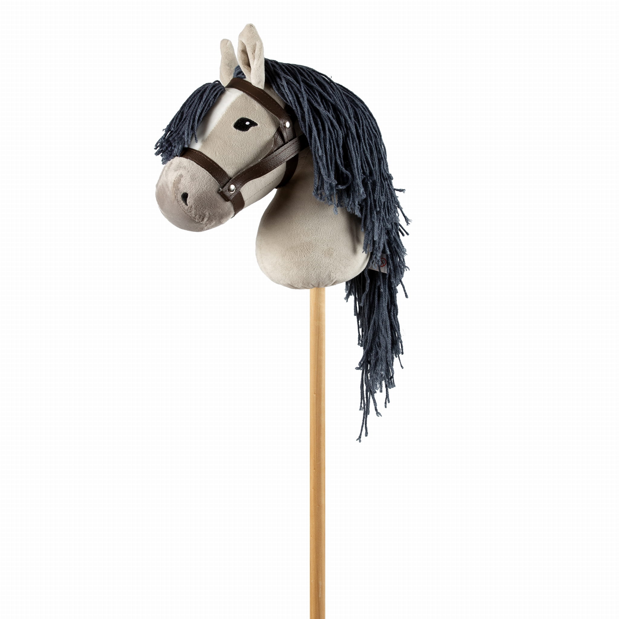 Koń na kiju szary z szarą grzywą dla dziecka. byAstrup Koń na kiju Hobby Horse szary z szarą grzywą