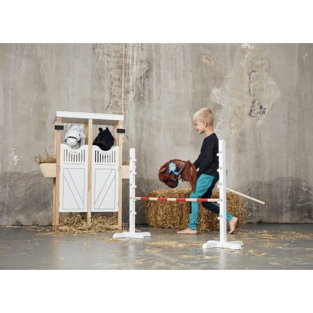 Koń na kiju hobby horse szary z szarą grzywą dla dziecka. byAstrup Koń na kiju Hobby Horse szary z szarą grzywą