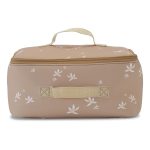 Beżowa torba termiczna na lunch z jasnym wzorem liści z uchwytem dla dziecka lub mamy. Vanilla Copenhagen Torba termiczna Cooler Bag NEO LILY Oak