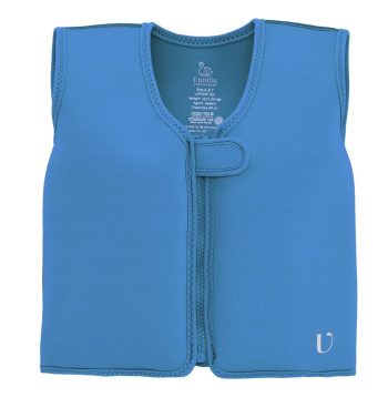 Niebieska kamizelka do pływania dla dziecka 3-6 lat z zapięciem na rzep. Vanilla Copenhagen Kamizelka do pływania Neo Azure Blue 3-6L 19-25kg