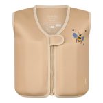 Beżowa kamizelka do pływania dla dziecka z nadrukiem pszczółki. Vanilla Copenhagen Kamizelka do pływania Neo Honeybee Beige 3-6L