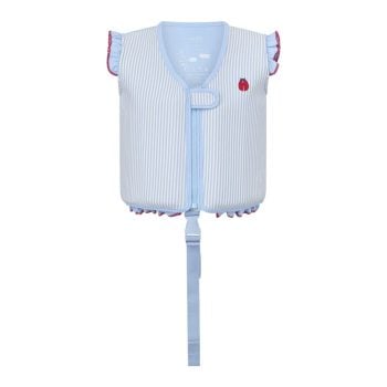 Niebieska kamizelka do pływania w paski z motywem biedronki dla dziecka 1-3 lata. Vanilla Copenhagen Kamizelka do pływania Neo Blue Ladybug 1-3L