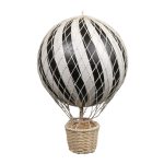 Balon dekoracyjny w kształcie czarno-białej gorącej balonowej kuli z wiklinowym koszem. Filibabba Balon 20 cm Black