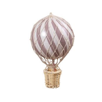 Balon dekoracyjny w kolorze pudrowego różu z wiklinowym koszykiem. Filibabba Balon 10 cm Dusty Rose