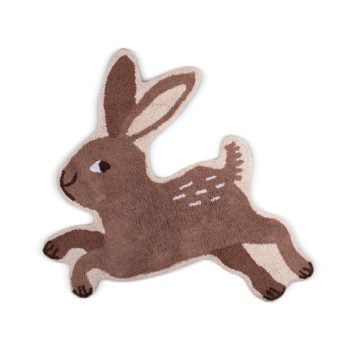 Dywan bawełniany w kształcie brązowego zająca dla dzieci. Filibabba Dywan dla dzieci Bella the Bunny