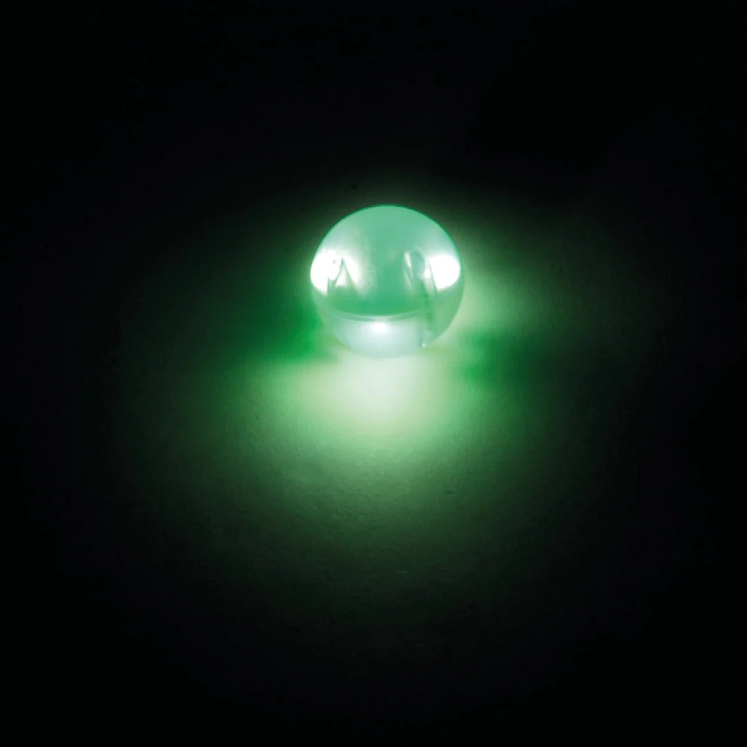 Zielona świecąca kula magnetyczna z tworzywa dla dziecka. Cleverclixx Klocki magnetyczne Balls Pack Dazzling Lights 4el