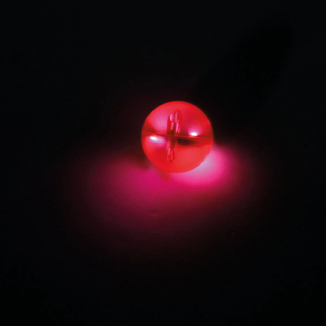 Czerwony magnetyczny klocek kulka świecący w ciemności dla dziecka. Cleverclixx Klocki magnetyczne Balls Pack Dazzling Lights 4el