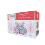 Klocki magnetyczne w pastelowych kolorach 45 elementów dla dzieci. Cleverclixx Klocki magnetyczne Geo Pack Pastel 45el