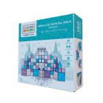 Klocki magnetyczne w kolorach niebieskim i fioletowym 180 elementów dla dzieci powyżej 3 lat. Cleverclixx Klocki magnetyczne Mega Ice Crystal Pack 180el