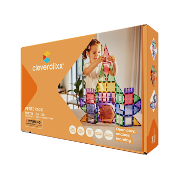 Klocki magnetyczne w pastelowych kolorach 36 elementów dla dzieci. Cleverclixx Klocki magnetyczne Petite Pastel Pack 36el