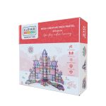 Klocki magnetyczne pastelowe 210 elementów dla dzieci. Cleverclixx Klocki magnetyczne Mega Creative Pack Pastel 210el