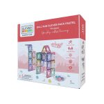 Klocki magnetyczne pastelowe 110 elementów do budowania toru kulkowego dla dzieci. Cleverclixx Klocki magnetyczne Ball Run Clever Pack Pastel 110el