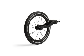Czarne koło all-terrain do przyczepki rowerowej z oponą terenową i piastą do modelu Outback Next. Hamax koło all-terrain do przyczepki rowerowej Outback Next