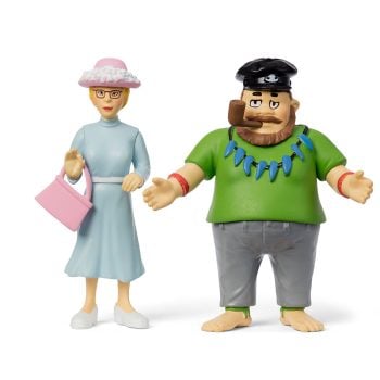 Figurki postaci Ephraim i Panna Prysselius z zestawu dla dzieci do domku lalkowego. Pippi Figurki Ephraim i Panna Prysselius zestaw Langstrumpf dzieci