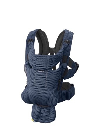 Granatowe nosidełko dla dziecka z siateczkowego materiału z regulowanymi pasami. Babybjorn MOVE 3D Mesh nosidełko Granatowy