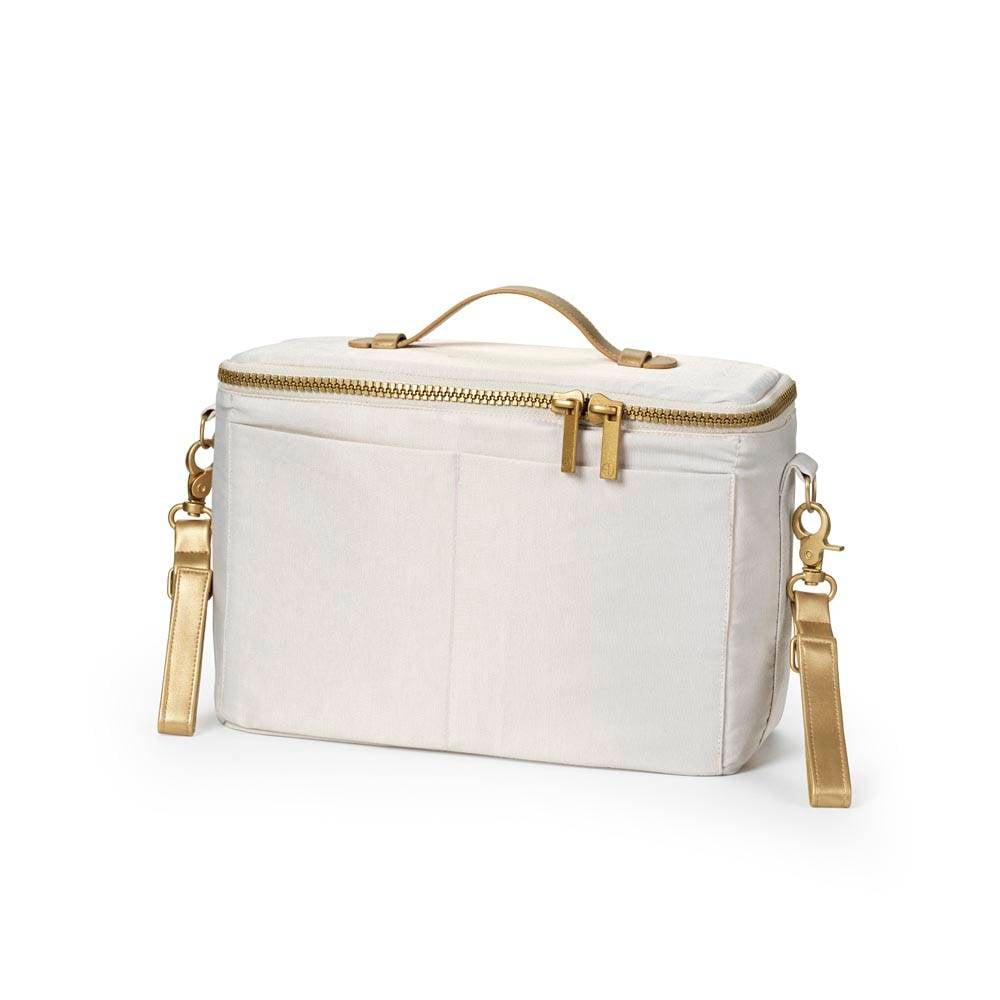 Kremowy organizer do wózka z uchwytem i odpinanym paskiem z regulacją dla mamy. Elodie Details Organizer Creamy White