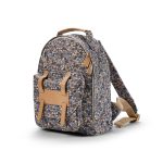 Plecak dziecięcy w niebieskie kwiaty z brązowymi elementami dla dziecka. Elodie Details Plecak BackPack MINI Blue Garden