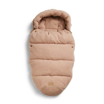 Różowy śpiworek do wózka z miękkiego materiału bouclé dla dziecka. Elodie Details śpiworek do wózka Pink Bouclé