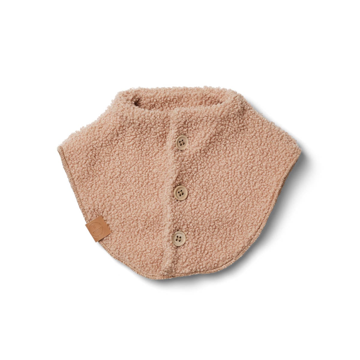 Dziecięcy komin z miękkiego różowego materiału boucle zapinany na guziki. Elodie Details Komin dziecięcy Pink Bouclé