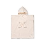 Kremowe ponczo kąpielowe z kapturem dla dziecka z miękkiego materiału. Elodie Details Poncho kąpielowe creamy white