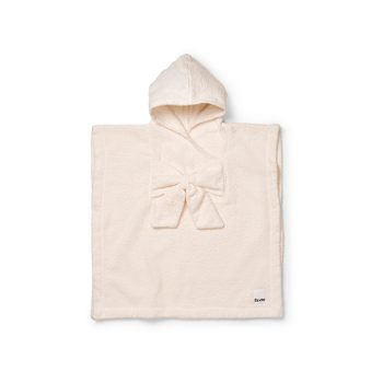 Kremowe ponczo kąpielowe z kapturem dla dziecka z miękkiego materiału. Elodie Details Poncho kąpielowe creamy white