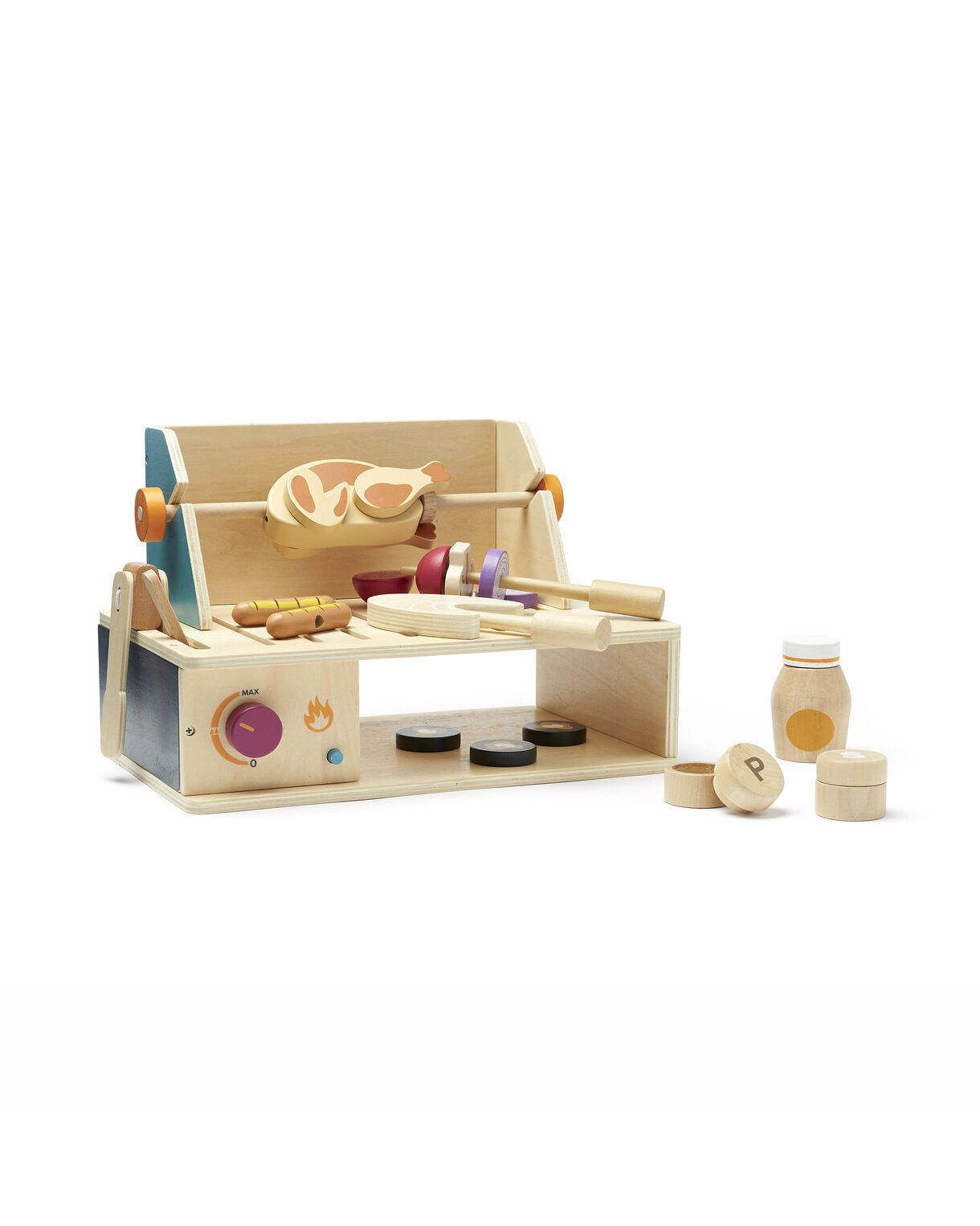 Drewniany grill stołowy do zabawy z akcesoriami dla dziecka. Kid’s Concept Grill stołowy do zabawy KID´S HUB