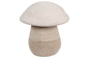 Kosz na zabawki w kształcie grzyba beżowy z tkaniny dla dziecka. Lorena Canals Kosz Baby Mushroom