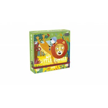 Puzzle kieszonkowe 24 elementy z motywem dżungli dla dzieci. Londji Puzzle kieszonkowe Moja Mała Dżungla 24 elem