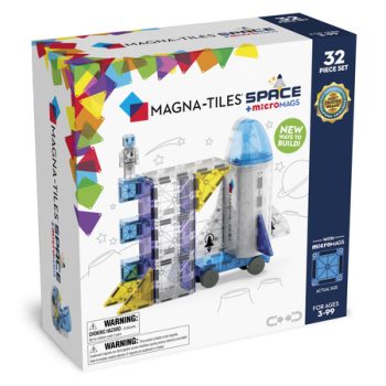 Klocki magnetyczne kosmos 32 elementy dla dzieci zestaw do budowania statku kosmicznego i rakiety. Magna-Tiles Klocki Magnetyczne Kosmos 32el