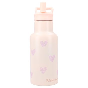 Różowy bidon termiczny 350 ml z serduszkami dla dziecka. Kidzroom Butelka bidon 350ml Magical Heart