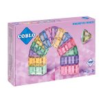 Magnetyczne klocki konstrukcyjne pastelowe 100 elementów dla dzieci powyżej 3 lat. Coblo magnetyczne klocki konstrukcyjne Pastel 100 elem