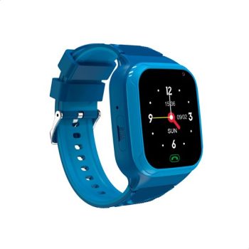 Niebieski smartwatch dla dzieci z wyświetlaczem cyfrowym i silikonowym paskiem. Zazu Fun Smartwatch dla Dzieci Niebieski